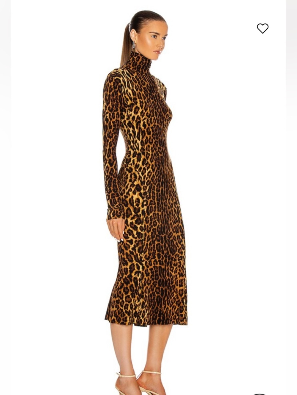 Norma Kamali Leopard-Print Long-Sleeve Midi Dress - Brown/Black - Picture 3 of 16